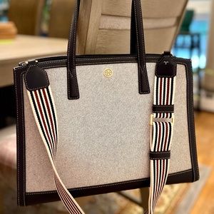 Tory Burch Walker Canvas Satchel (almost never used)